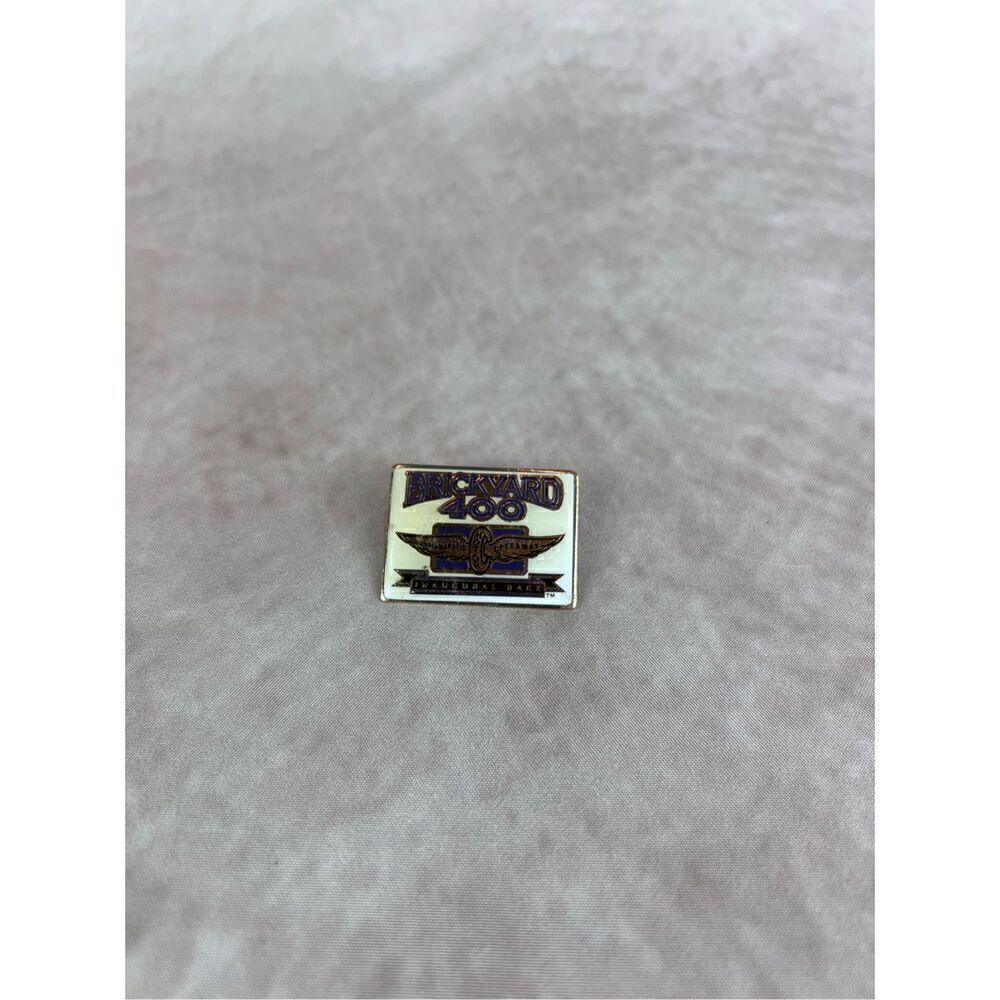 Vintage NASCAR Brickyard 400 Indianapolis Motor Speedway Inaugural Race Lapel/Ha